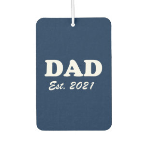 Désodorisant Pour Voiture Papa personnalisé date établie marine bleu blanc m