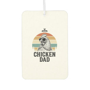 Désodorisant Pour Voiture Papa Poule Vintage Sunset Drôle Amateur de Poule S