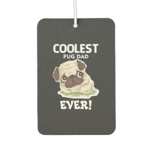 Désodorisant Pour Voiture Papa Pug le Plus Cool de Tous les Temps