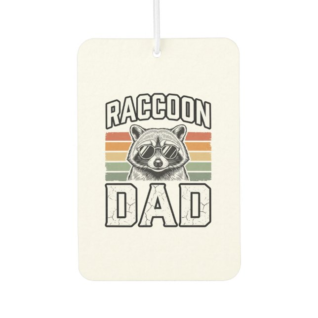 Désodorisant Pour Voiture Papa Raton laveur Gravure Vintage Design Vectoriel (Devant)