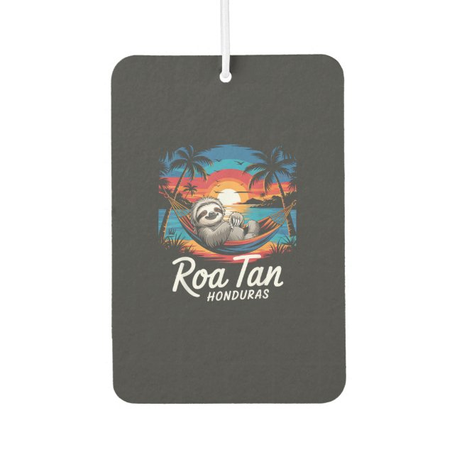 Désodorisant Pour Voiture Paresseux de Roatan, Paresseux de Roatan Honduras, (Devant)