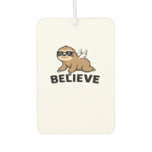 Désodorisant Pour Voiture Paresseux volant cool croyez design motivation drô