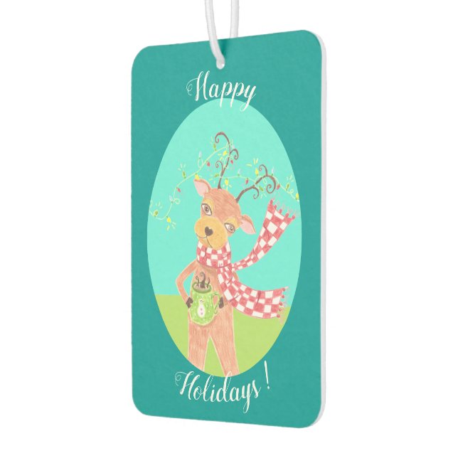 Désodorisant Pour Voiture Parfum d'ambiance de voiture de renne de Noël (Gauche)