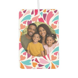 Désodorisant Pour Voiture Parfum de voiture photo florale à cœur rétro