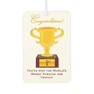 Désodorisant Pour Voiture Parking Sarcastique Trophée Air Freshener