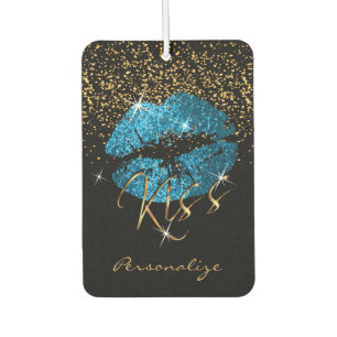 Désodorisant Pour Voiture Parties scintillant bleu turquoise Lèvres étincela