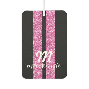 Désodorisant Pour Voiture Parties scintillant rose chaud - Stripes de course