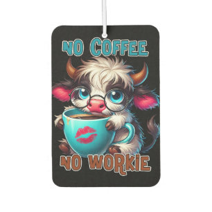 Désodorisant Pour Voiture Pas de café, pas de travail 