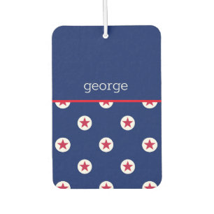 Désodorisant Pour Voiture Patriotic Stars Stripes Nom du Motif Amusant