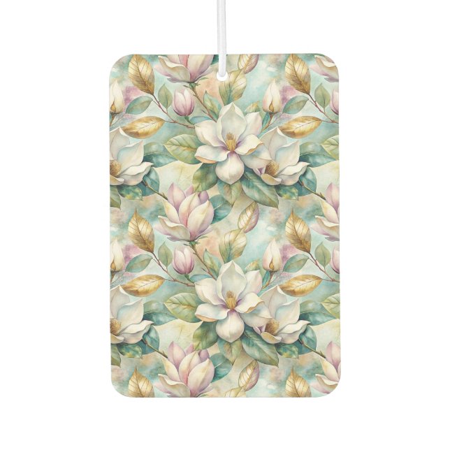 Désodorisant Pour Voiture Pattern Elegant Magnolia Flowers (Devant)