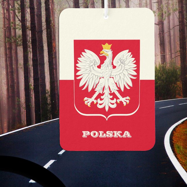 Désodorisant Pour Voiture Pavillon polonais Air Freshener, Pologne (Créateur téléchargé)