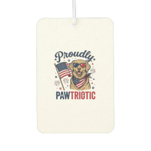 Désodorisant Pour Voiture Pawtriotique chien conception de t-shirt vintage p