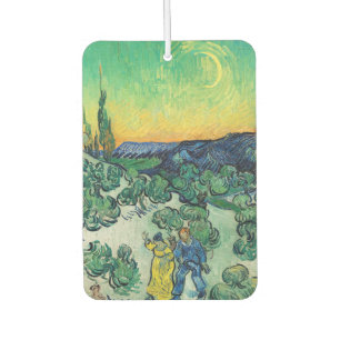 Désodorisant Pour Voiture Paysage avec deux pas et lune de croissant