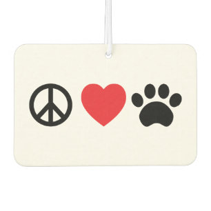 Désodorisant Pour Voiture Peace Love Paw Car Air Freshener