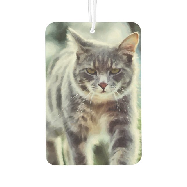 Désodorisant Pour Voiture Peinture de chat (Dos)