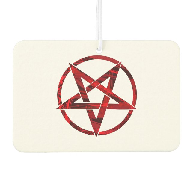 Désodorisant Pour Voiture Pentagramme du Diable Rouge (Devant)