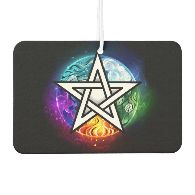 Désodorisant Pour Voiture pentagramme du Wiccan (Devant)