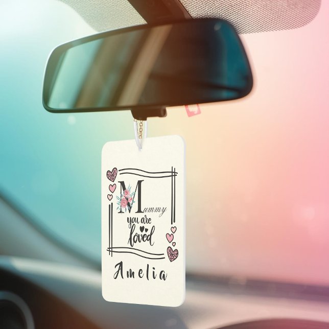 Désodorisant Pour Voiture Personalized Floral Mommy Air Freshener (Créateur téléchargé)