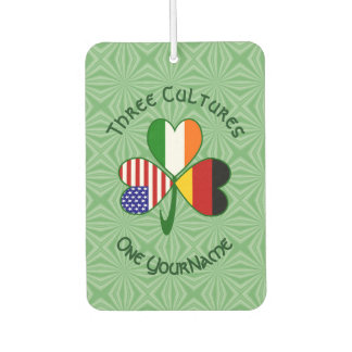 Désodorisant Pour Voiture Personalized German Irish USA Shamrock