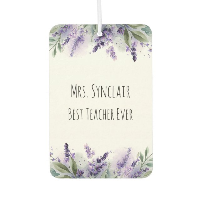 Désodorisant Pour Voiture Personalized Lavender Flowers Teacher Appreciation (Devant)