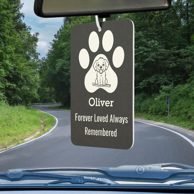 Désodorisant Pour Voiture Personalized Modern Cute Dog Paw Forever Loved Pet (Créateur téléchargé)