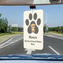 Personalized Modern Elegant Funny Pet Paw Dog Name