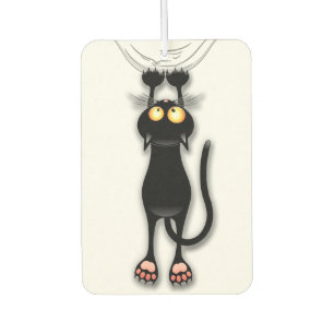 Désodorisant Pour Voiture Personnage de chat drôle qui gratte le tissu