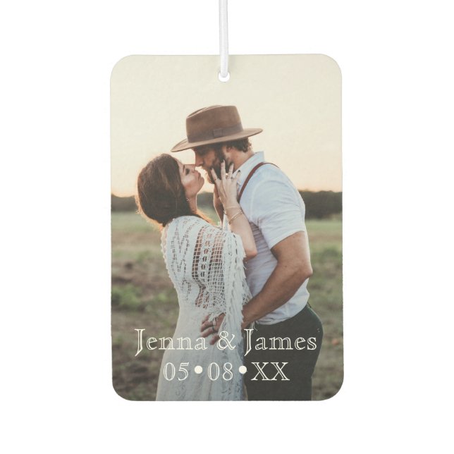 Désodorisant Pour Voiture Personnaliser 2 Photo Rendre unique l'anniversaire (Devant)