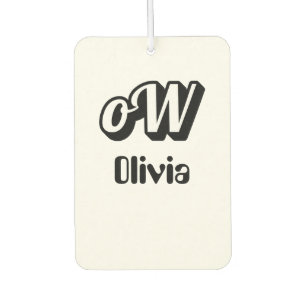 Désodorisant Pour Voiture Personnaliser Monogramme Nom