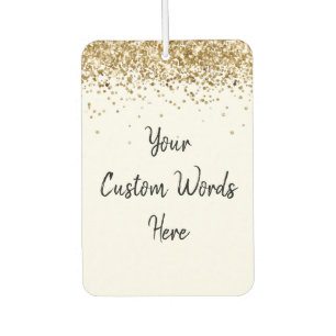 Désodorisant Pour Voiture Personnalisez Votre Citation Ici Voiture en Or Bla