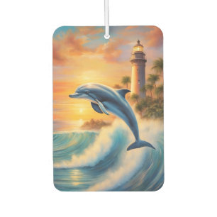 Désodorisant Pour Voiture Phare Dauphin Esthétique Wave Lighthouse Dauphin L