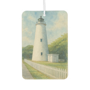 Désodorisant Pour Voiture Phare d'Ocracoke à l'aquarelle