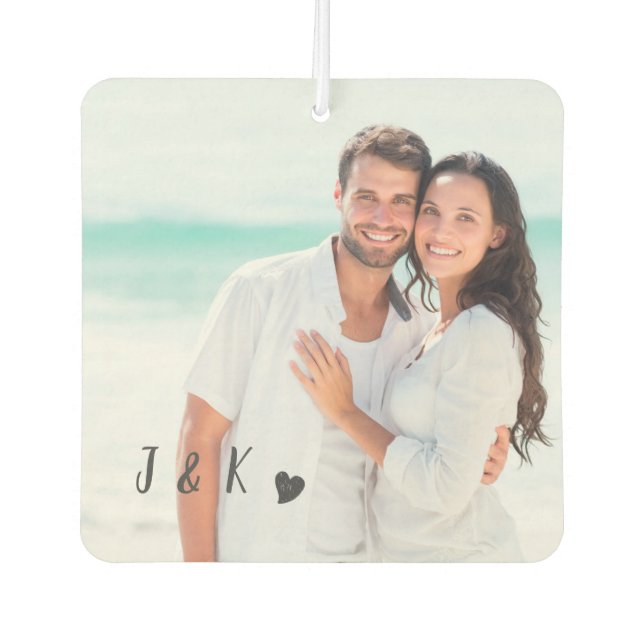 Désodorisant Pour Voiture Photo avec nom Initiales (Devant)