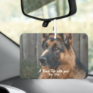 Désodorisant Pour Voiture Photo de chien Berger allemand Typographie Personn