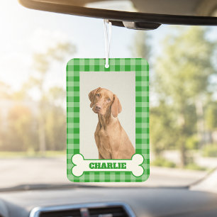 Désodorisant Pour Voiture Photo de chien nom d'animal de compagnie dans l'os