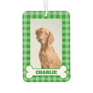 Désodorisant Pour Voiture Photo de chien Nom d'animal de compagnie dans un o