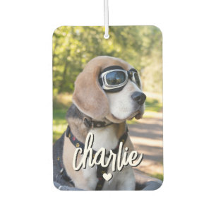 Désodorisant Pour Voiture Photo de chien personnalisée Nom de l'animal sympa
