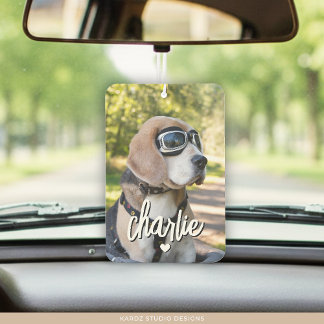 Désodorisant Pour Voiture Photo de chien personnalisée Nom de l'animal sympa