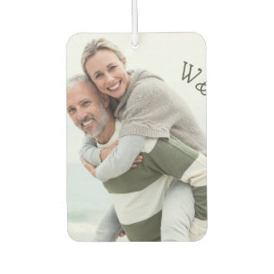 Désodorisant Pour Voiture Photo et initiales Forme cardiaque personnalisée