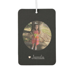 Désodorisant Pour Voiture Photo personnalisé Voiture avec nom de famille d'e