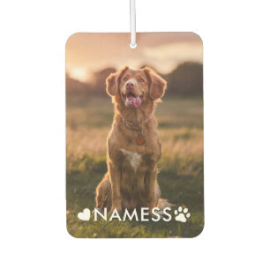 Désodorisant Pour Voiture Photo personnalisée avec le nom de votre chien