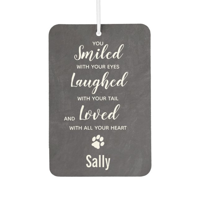 Désodorisant Pour Voiture Photo personnalisée Pet Dog Memorial Photo (Devant)