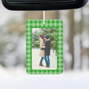 Désodorisant Pour Voiture Photo sur carreau de gingham vert