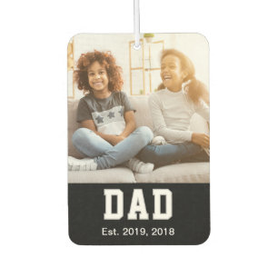 Désodorisant Pour Voiture Photo Texte Cadeau Papa Vintage Établie