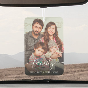 Désodorisant Pour Voiture Photos de famille préférées personnalisées Script 