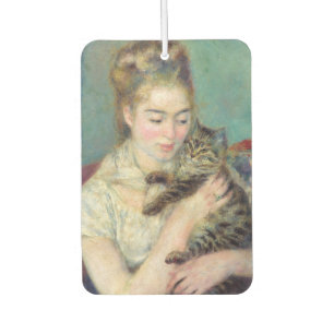 Désodorisant Pour Voiture Pierre-Auguste Renoir - Femme avec chat