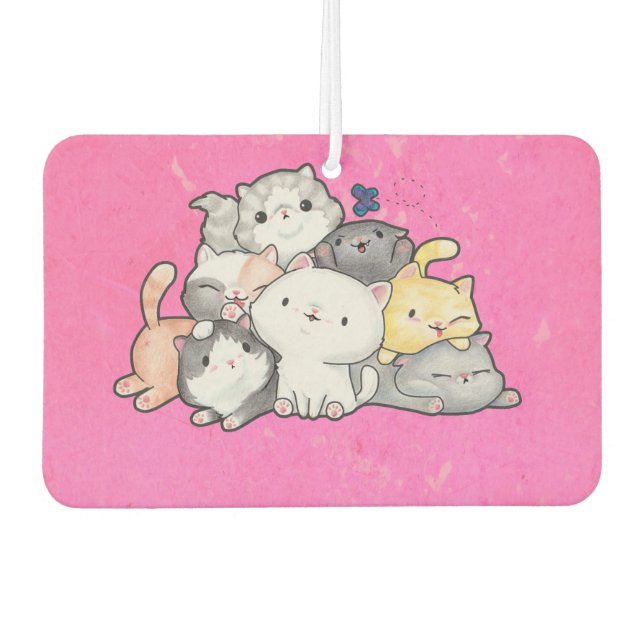 Désodorisant Pour Voiture Pile de chatons (Devant)