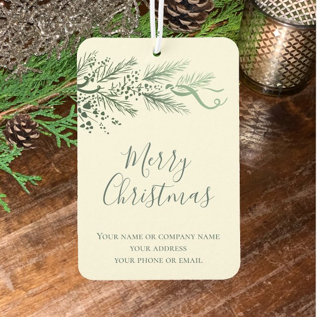 Désodorisant Pour Voiture Pine Religieux Noël Affaires Cadeau promotionnel (Unique Pine Custom Text Merry Christmas business holiday promotional gift. Bible Verse Isaiah 9:6)