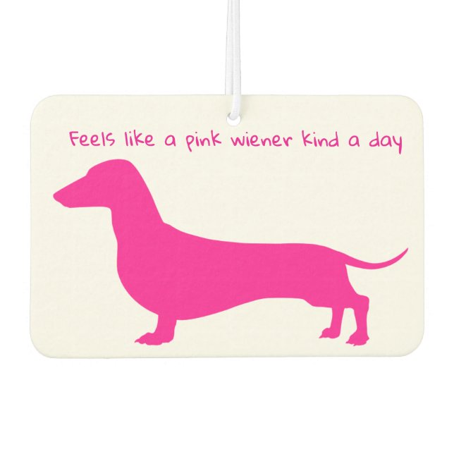 Désodorisant Pour Voiture Pink Dachshund Silhouette (Devant)