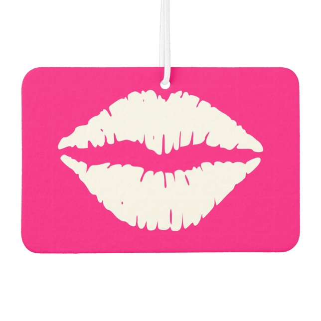 Désodorisant Pour Voiture Pink et lipstick blanc (Devant)